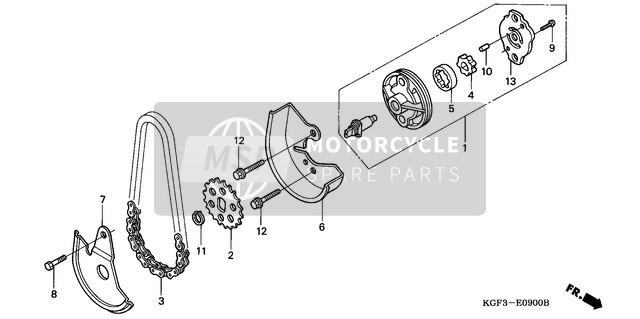 Honda NES125 2000 Ölpumpe für ein 2000 Honda NES125